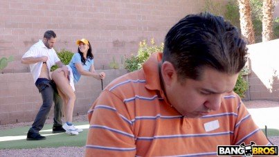 A Golf Lesson For His Wife 5