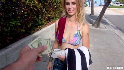 Bikini Teen Sucks Cock For Money 4